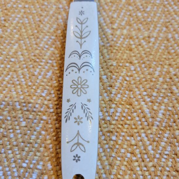 Vintage 1960s Ekco Flint Arrowhead Harvest Wheat Stainless Utensils Fork Ladle - Picture 2 of 8